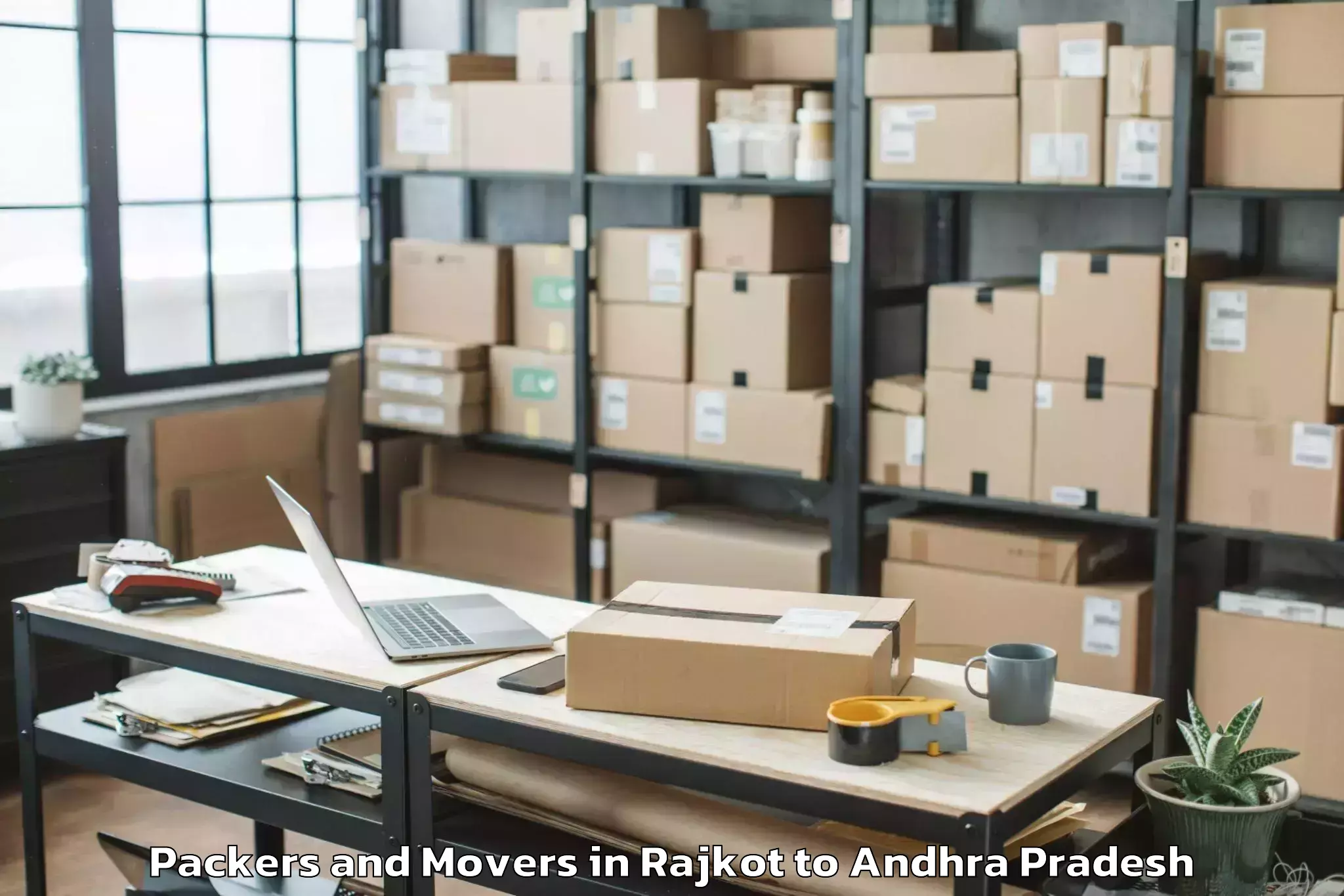 Trusted Rajkot to Nidamanur Packers And Movers